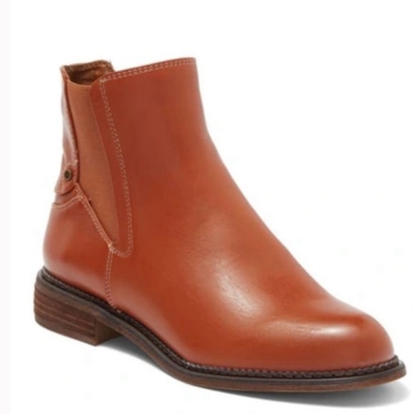 New Franco Sarto Horrace Leather Bootie In Cognac Brown - Picture 1 of 10